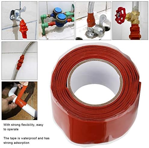 Forte adesão de fita à prova d'água PVC PPR Reparo de tubo Supplies 1 metro de comprimento branco/vermelho