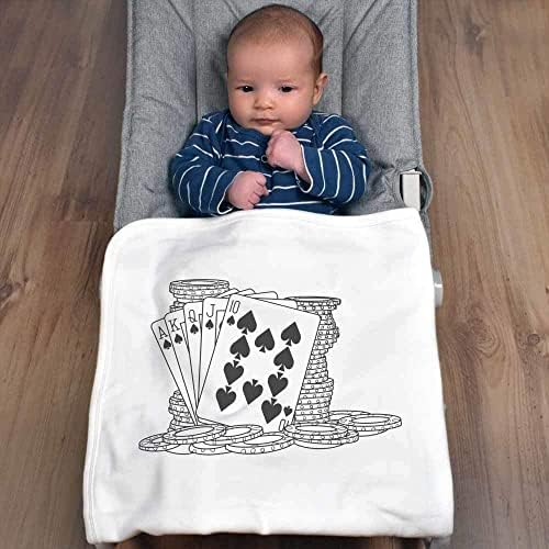 Azeeda 'Cards & Poker Chips' Cotton Baby Blain/Shawl