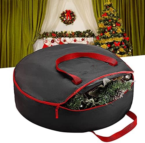 Recipiente de armazenamento de grinaldas de natal cokino - grinaldas de guirlanda recipiente com alças - durável 210d Oxford Polyester Material Big Natal grinaldas de férias de armazenamento contêiner de armazenamento