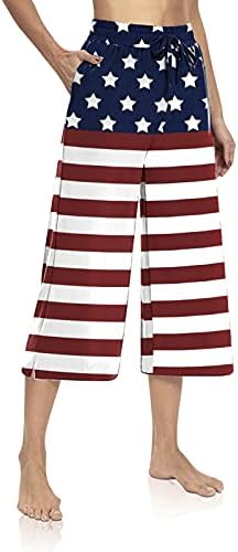 Miashui calças soltas para mulheres Casual Summer Mulheres Casual Praingting Street Street Loose de pernas largas calças casuais