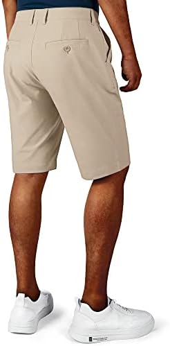 Shorts de golfe frontal de 33.000 pés de masculino masculino, shorts de trabalho resistentes à água com bolsos de 10 shorts de caminhada