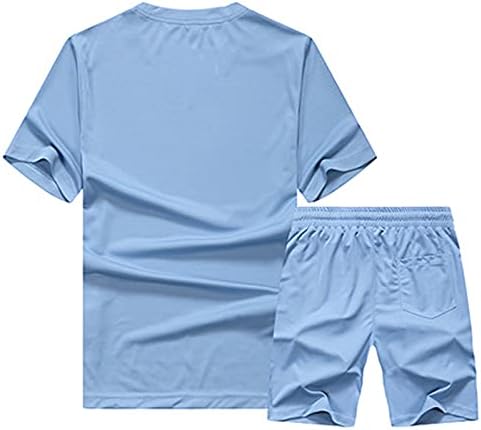 Summer masculino de mangas curtas roupas de shorts em 3D telas de traje de rastreio de 2 peças de fitness