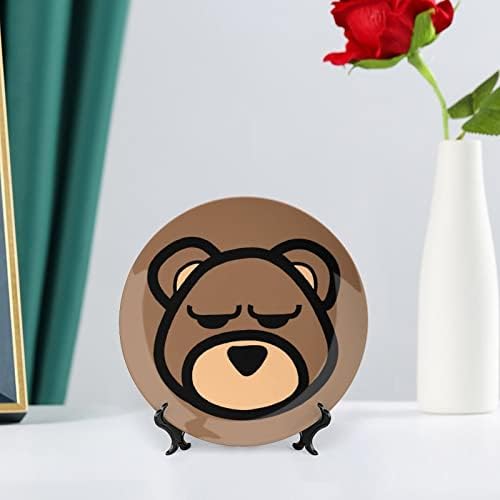 Placa decorativa de cerâmica pendurada na cabeça de urso com exibição Presentes de casamento personalizados de aniversário