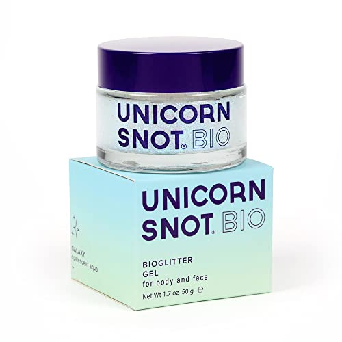 Unicorn Snot Bio Glitter Holography Body Gel Gel para corpo, rosto, cabelo - vegan e crueldade grátis - 1,7 oz
