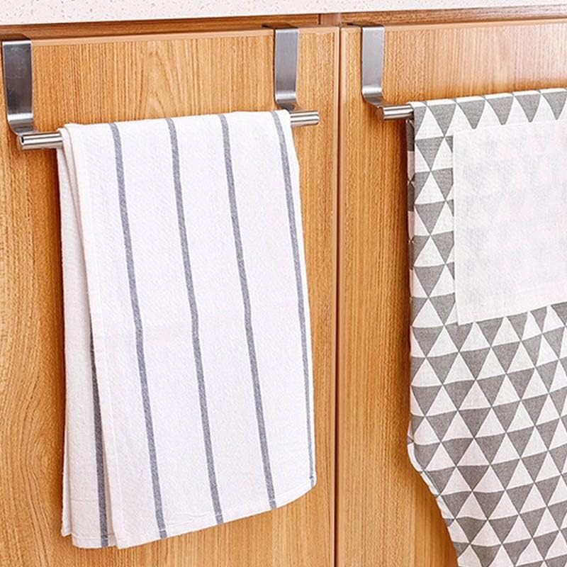 Ylyajy 2 toalhas de tamanho sobre o bar da porta do armário de cozinha, pendurando o suporte do banheiro, organizador de parede