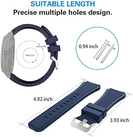 Bandas para Samsung Gear S3 Frontier/Classic Watch Soft Silicole Bracelet Band Strap Strapacement Wrist para homens Mulheres