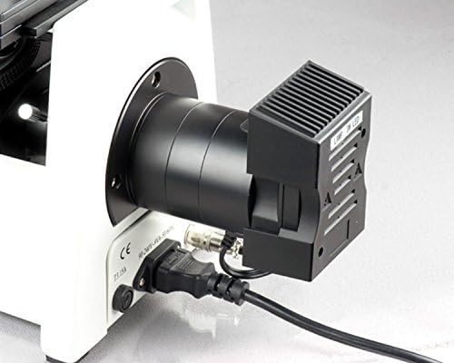 AmScope ME1200TB-9M Digital Inverted Trinocular Metallurgical Microscope, 50X-1000X Magnification, PL10x and PL20x Eyepieces, Polarizing