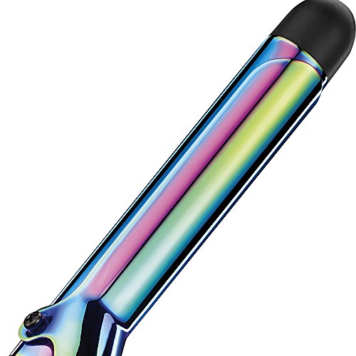 Infinitipro por Conair Rainbow Titanium Ferro de Curling de 1 polegada, barril de 1 polegada produz cachos clássicos-para uso em cabelos