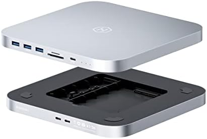HAGIBIS USB-C Hub com gabinete de disco rígido duplo, estação de docking tipo C para Mac Mini M2, Mac Studio M1 Max