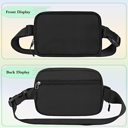 Llywcm Fanny Packs for Women - Belt Bag for Women - Fanny Pack Sacos Crossbody - Black Fanny Pack com alça ajustável, moda Cross Body Fanny Pack para corrida de troca de exercícios