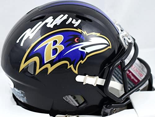 Kyle Hamilton autografou Baltimore Ravens Speed ​​Mini Capace