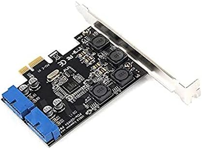 PCI-E x1 a 2 portas 19 pinos USB 3.0 Cabeçalho PCI Express para Dual 20 pinos Card USB 3.0