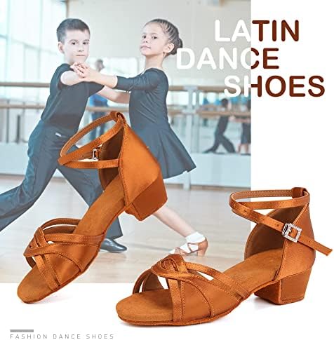 Tinrymx Girls & Women Sapatos de dança Latina Salsa Salsa Salsa Tango Desempenho Profissional Practice Dance Sapatos,
