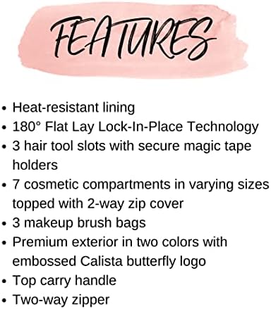 Casa de beleza da Calista Organizador de cabelos e beleza, vaidade pop-up e estação de estilo, caixa de armazenamento
