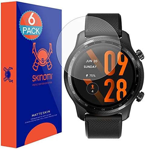 Protetor de tela fosco de Skinomi compatível com TicWatch Pro 3 Ultra GPS Smartwatch Anti-Glare Skin Matte TPU Anti-Bubble
