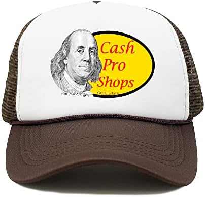 Cash Shops Men's Trucker Hat Mesh Cap - Premium Low Crown - Tamanho One se encaixa no fechamento do Snapback - Ótimo para caçar e
