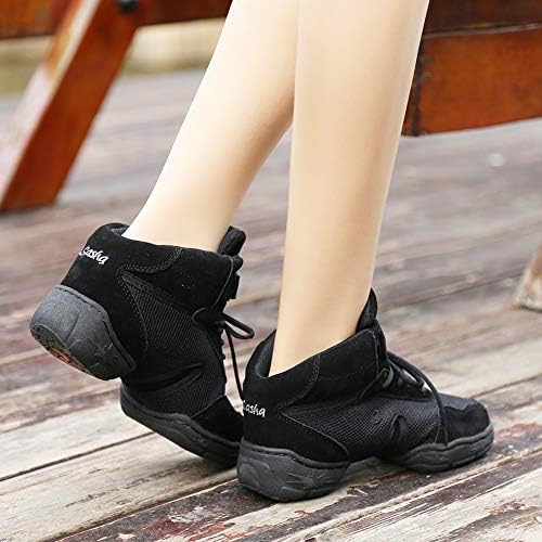 AOQUNFS Momen Split Sole Jazz Dance Sneakers Lace-up Walking Dance Shoes, Modelo B53