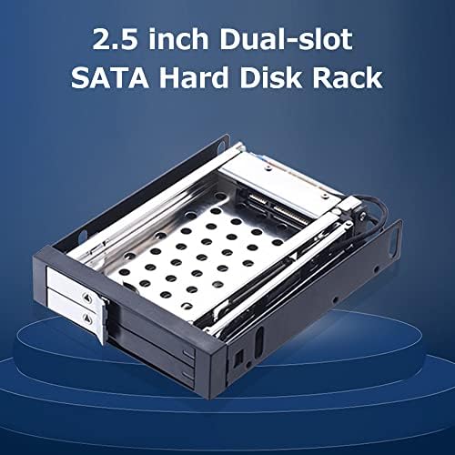 Huiop 2,5 polegadas internas de slot duplo sem ferramentas rack de disco rack de rack de dois 2,5 polegadas HDD/SSD
