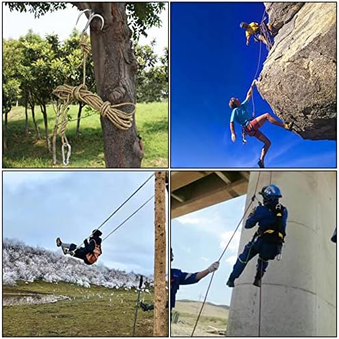Tinvhy 1/2 polegada x 150 pés arborista corda de árvore, 16 fios corda de poliéster trançada, corda de equipamento de árvore