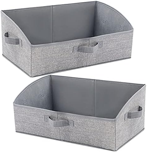 Caixa de armazenamento de caixa de armazenamento 2pcs 2pcs Caixa de armazenamento de armário com alças Towel Planto Organizador