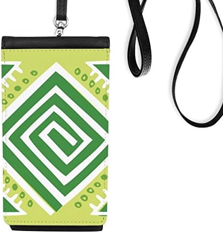 Quadrados verdes totens do México Antigo Civilização da Civilização Phone Carteira pendurada bolsa móvel bolso preto bolso