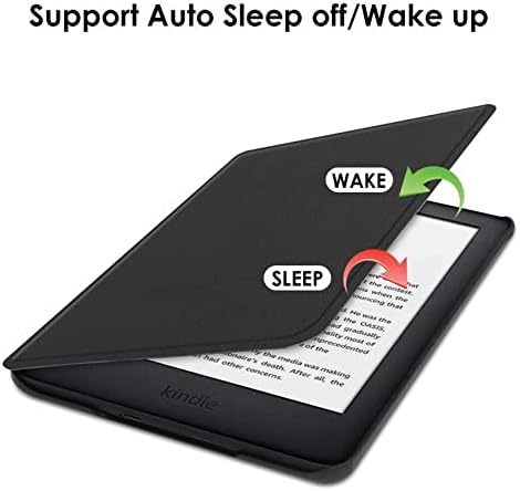 shzrgarts para capa do estojo do Kindle - capa inteligente de couro PU com recurso de esteira de sono automático