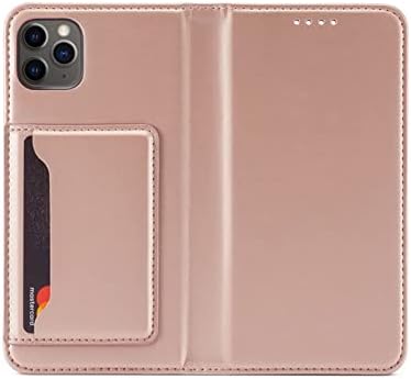 Caixa de carteira Koahs para iPhone 14/14 Pro/14 Plus/14 Pro Max, capa de telefone de couro com tampa traseira de slot de cartas magnéticas de cartão magnético construído, tampa traseira à prova de choque, rosa, 14 mais 6,7 ''