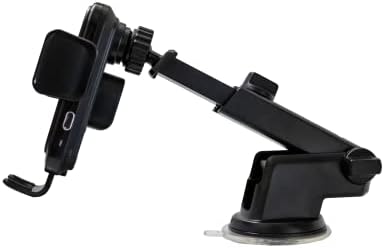 Carregador de carro sem fio, 15W Qi Charging Phone Mount for Car Dashboard Windshield Air Vent, Grampo automático, compatível com iPhone
