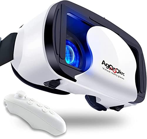 Fone de ouvido VR com controle de óculos 3D ajustável do controlador Headset de realidade virtual HD Suporte protegido para olhos