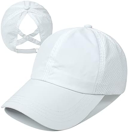 Cap de beisebol doovid Women Summer Mesh Sports Cap Criss Cross Ponytail Baseball Hatball