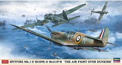 Hasegawa 02270 Spitfire Mk.1 & BF109E & HE111P/H 'The Air Lut Over Dunkirk' 1/72 Kit de escala