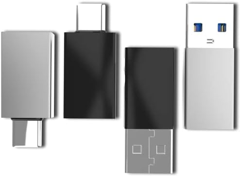 [4 pacote] USB C Adaptador USB e adaptador USB para USB [Shell de alumínio] para iPhone/PC/Samsung/AirPods/iPad/Laptop/MacBook/Carplay/Google/etc,
