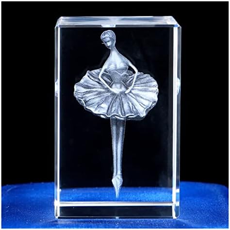 Dançarina de balé de vidro de cristal transparente
