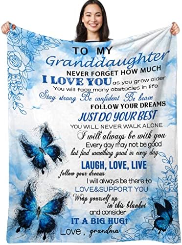 Cobertor de presente da filha - Para minha filha Presentes da mamãe, cobertor de borboleta flanela macia lança cobertores de aniversário presentes 80x60 polegadas
