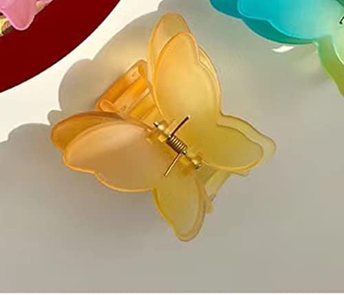 Xwwdp garra borboleta hairpin clipes gradiente tie tye ting belis hair styling tools barrettes women garotas acessórios