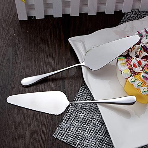 Liuzh aço inoxidável servidor serrilhado servidor de bolo de borda Blade Cutter Shovel Kitchen Baking pastely Spatulas