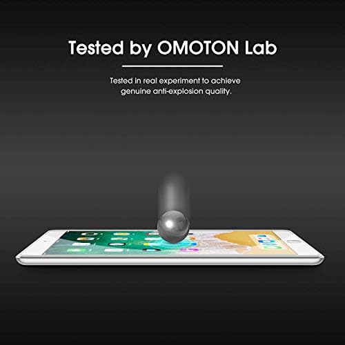 Omoton [3 pacote] Protetor de tela para iPad 6ª geração, protetor de tela de vidro temperado compatível com Apple iPad 5th Generation