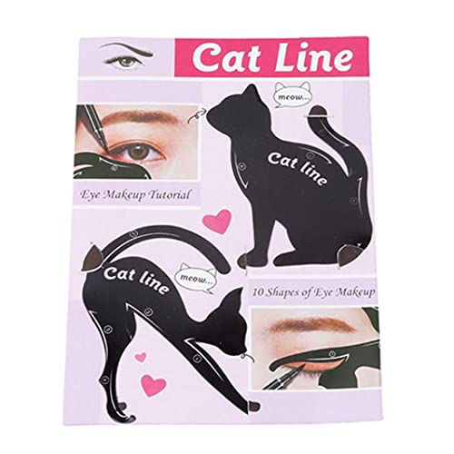 1 Eyeliner Black Cat Cart Makeup Eyeliner Stencils para mulheres meninas