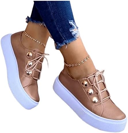 Sapatos Lausiuoe para mulheres tênis da moda Low Top Top Shoes Walking Shoes Casual Fashion Comfort Supotor plano