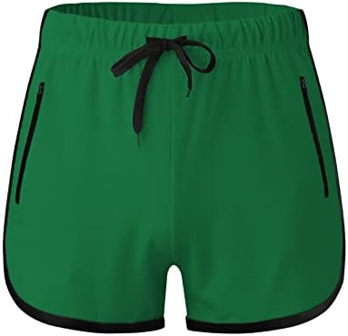 Mens Gym Workout Shorts com bolsos com zíper, shorts atléticos respiráveis ​​e respiráveis ​​de ajuste seco para corrida para