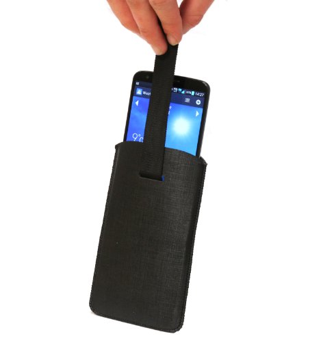 Navitech Black Pull Tab / Cord Pouch Caso Case Compatível com o HTC Desire 510 / HTC Desire 610 / HTC Desire 816