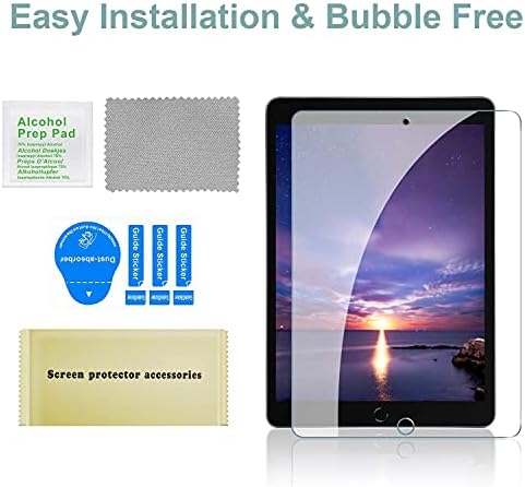 Case do iPad 10.2 do Procase com pacote de protetor de tela de vidro temperado com cobertura pesada acidentada para