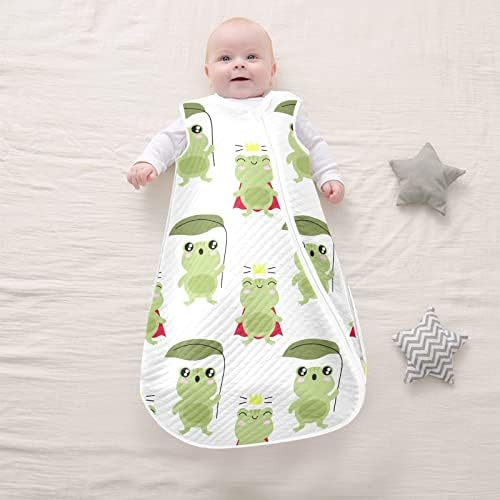 vvfelixl fofo engraçado green rog bebê vestível cobertor, swaddle transição saco de dormir para bebês, saco de sono para bebês recém-nascidos, terno de sono para criança de 6 a 12 meses