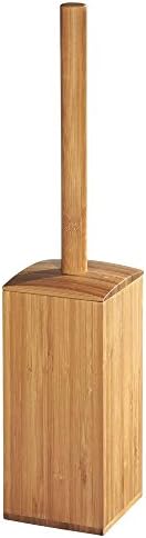 Idesign formbu bambu tigela Brush e suporte de suporte - 3,6 x 3,6 x 17,5