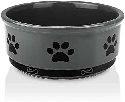 KPWACD Ceramic Pet Bowl para cães e gatos, tigelas de cachorro que não deslizam com alimentos e pratos de água, animais