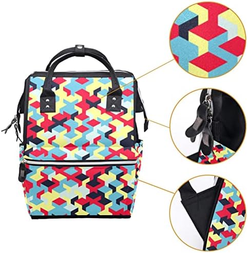 Mochila VBFOFBV Backpack, grandes sacolas unissex, pacote de viagens multiuso para os pais, padrões geométricos modernos de desenhos