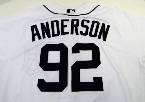2020 Detroit Tigers Rick Anderson 92 Jogo emitiu White Jersey 48 DP20721 - Jogo usou camisas MLB