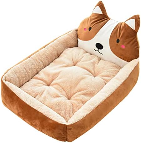 Vingvo Pet Kennel Bed Relaxamento Indoor Relaxamento lavável Cama de cachorro de desenho animado lavável)