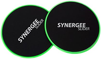 Synergee Core Sliders. Uso de dupla face no tapete ou pisos de madeira. Equipamento de exercício abdominal