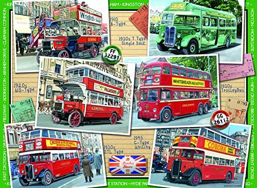 500pc London Buses até 1945 quebra -cabeça